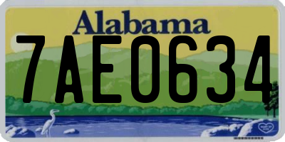 AL license plate 7AE0634