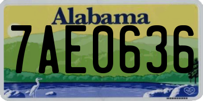 AL license plate 7AE0636