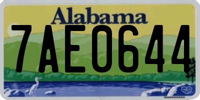 AL license plate 7AE0644