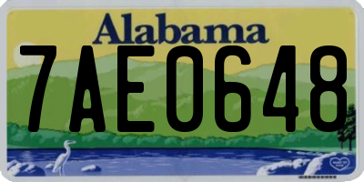 AL license plate 7AE0648