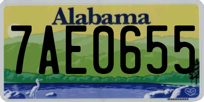 AL license plate 7AE0655