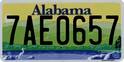 AL license plate 7AE0657