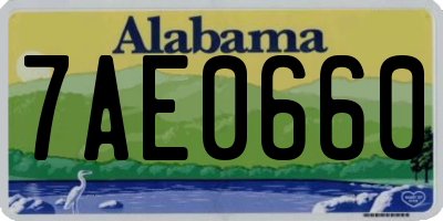 AL license plate 7AE0660
