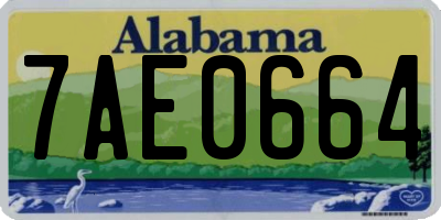 AL license plate 7AE0664
