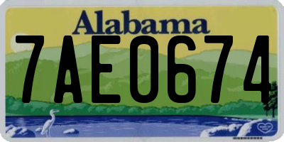 AL license plate 7AE0674