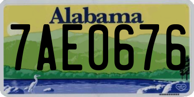 AL license plate 7AE0676