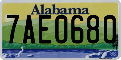 AL license plate 7AE0680