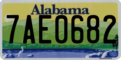 AL license plate 7AE0682