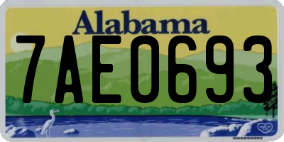 AL license plate 7AE0693