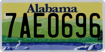 AL license plate 7AE0696