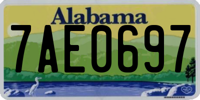 AL license plate 7AE0697