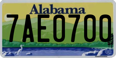 AL license plate 7AE0700