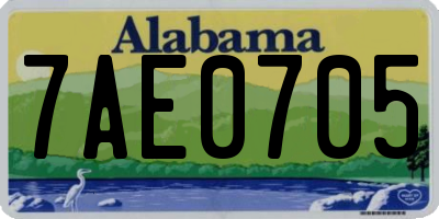 AL license plate 7AE0705
