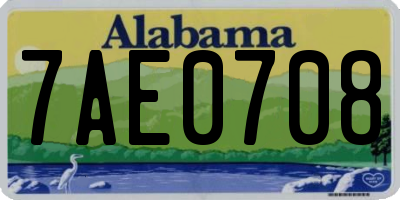 AL license plate 7AE0708