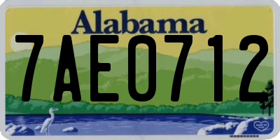 AL license plate 7AE0712