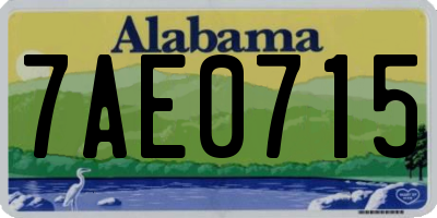 AL license plate 7AE0715