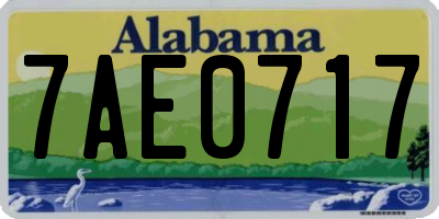 AL license plate 7AE0717