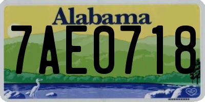 AL license plate 7AE0718