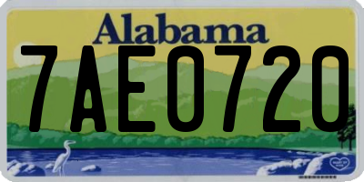 AL license plate 7AE0720