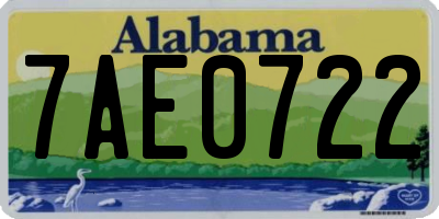 AL license plate 7AE0722