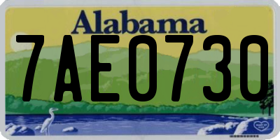 AL license plate 7AE0730