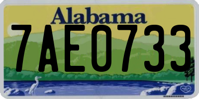 AL license plate 7AE0733