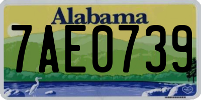 AL license plate 7AE0739