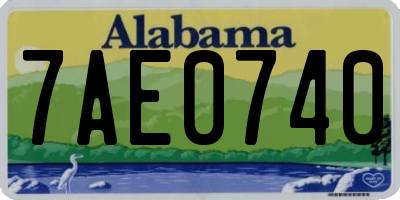 AL license plate 7AE0740