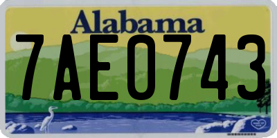 AL license plate 7AE0743