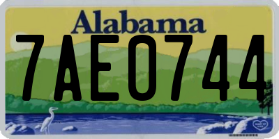 AL license plate 7AE0744