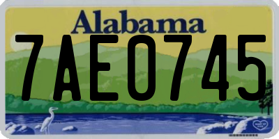 AL license plate 7AE0745