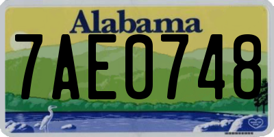 AL license plate 7AE0748