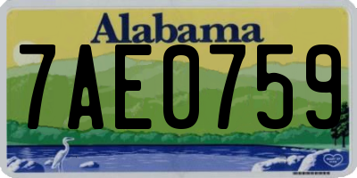 AL license plate 7AE0759