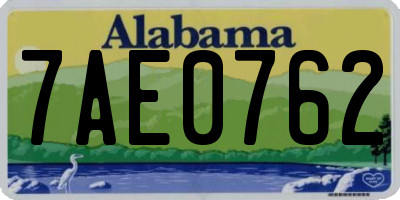 AL license plate 7AE0762