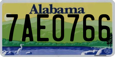 AL license plate 7AE0766