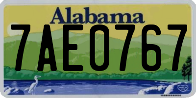 AL license plate 7AE0767
