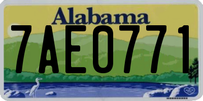AL license plate 7AE0771