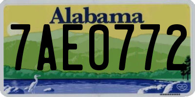 AL license plate 7AE0772