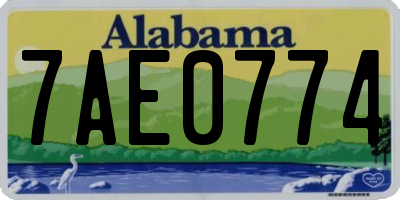 AL license plate 7AE0774