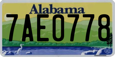 AL license plate 7AE0778