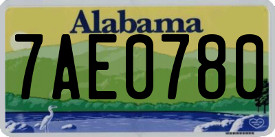 AL license plate 7AE0780