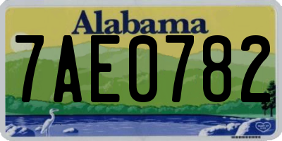 AL license plate 7AE0782