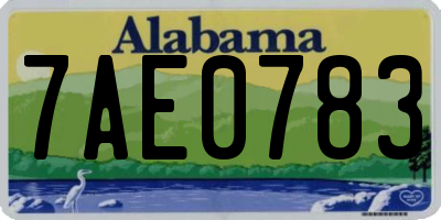 AL license plate 7AE0783