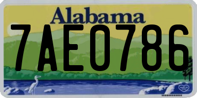 AL license plate 7AE0786