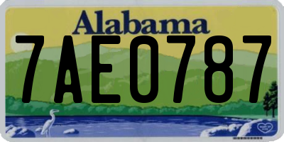 AL license plate 7AE0787