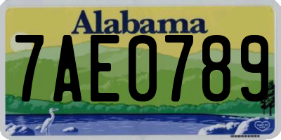 AL license plate 7AE0789