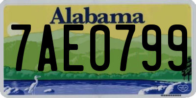 AL license plate 7AE0799