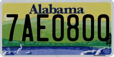 AL license plate 7AE0800