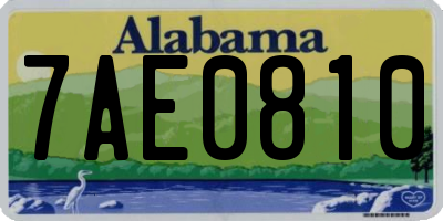 AL license plate 7AE0810