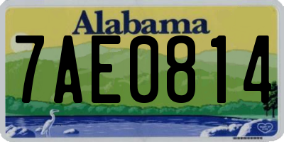 AL license plate 7AE0814